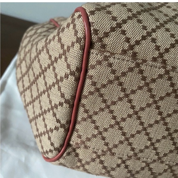 Authentic Gucci Diamanté Canvas Sukey Bag - Picture 6 of 10